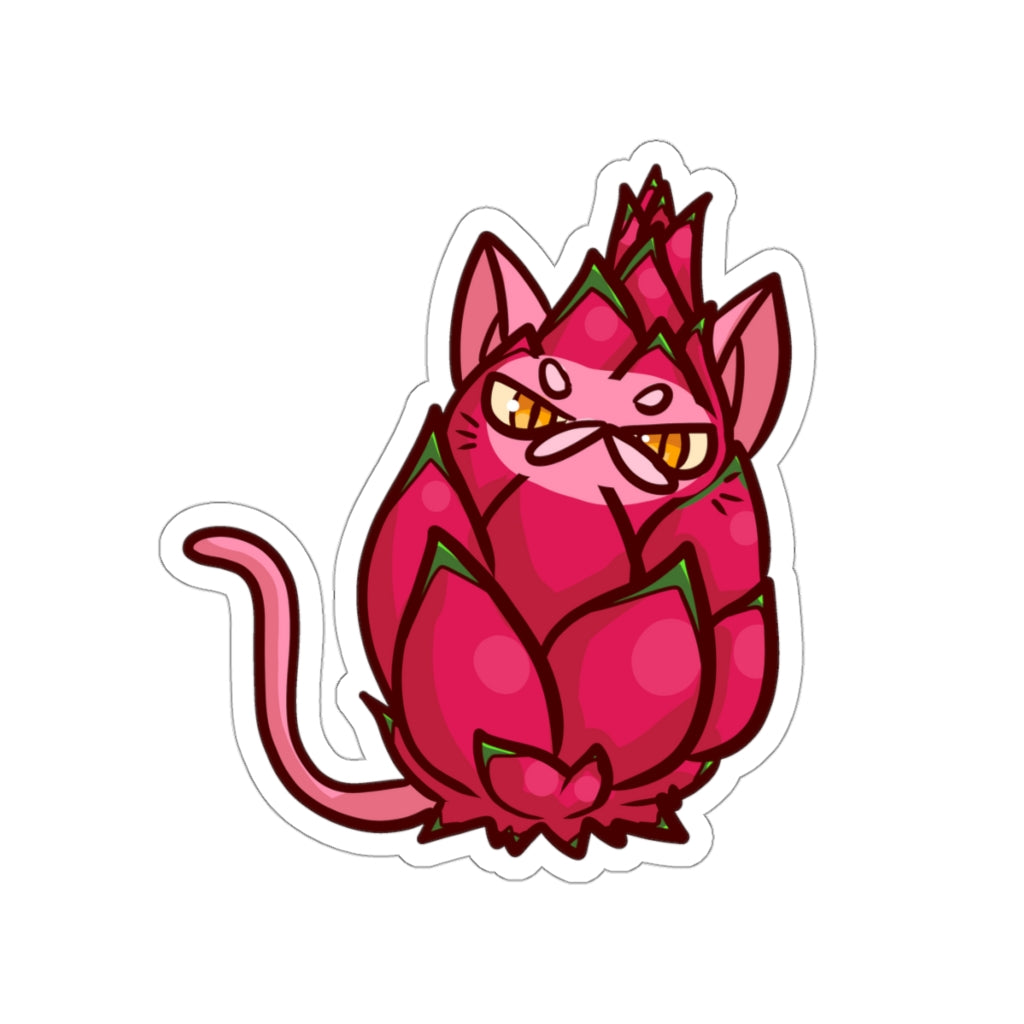 Dragon Fruit Cat Die-Cut Sticker