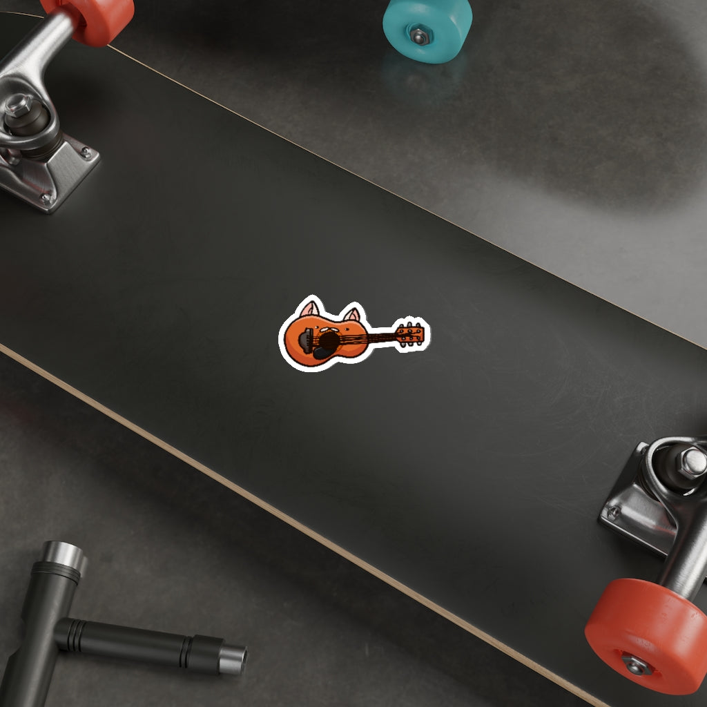 Guitar Cat Die-Cut Sticker