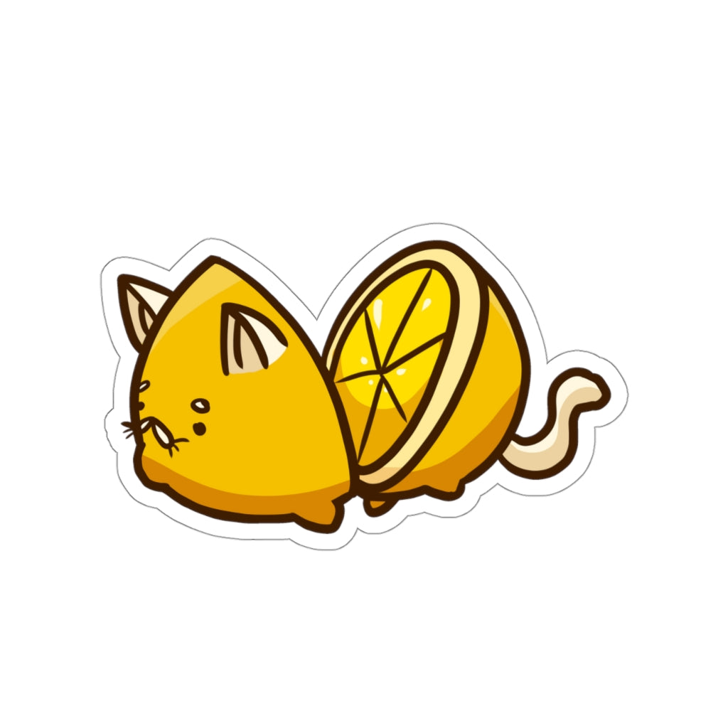 Lemon Cat Die-Cut Sticker