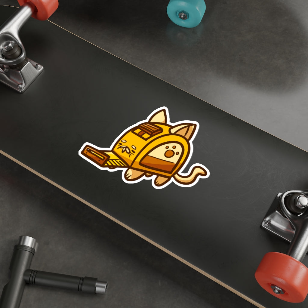 Tape Measure Cat Die-Cut Sticker