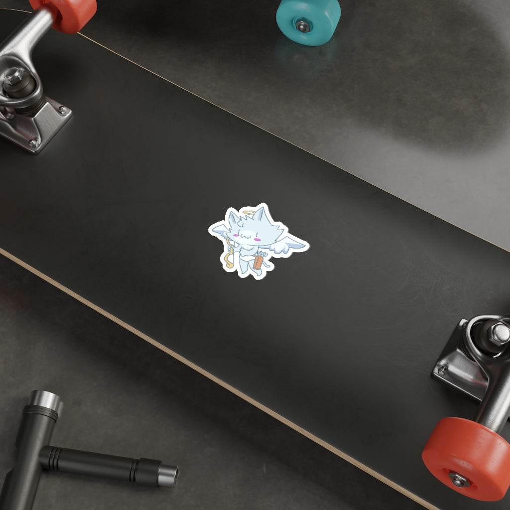 Cupid Cat Die-Cut Sticker