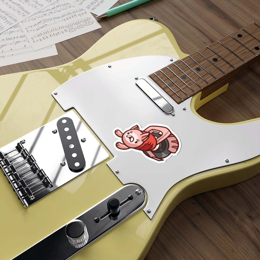 Circular Saw Cat Die-Cut Sticker