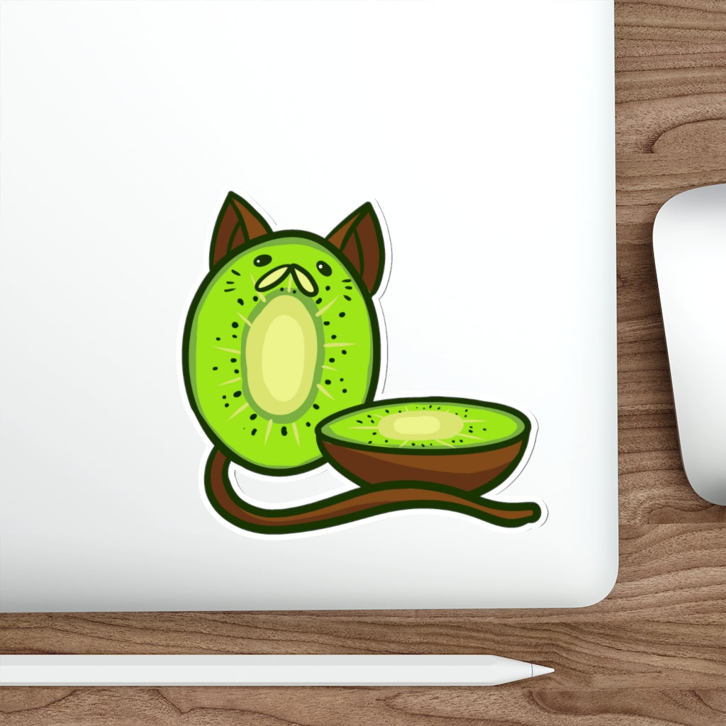 Kiwi Cat Die-Cut Sticker
