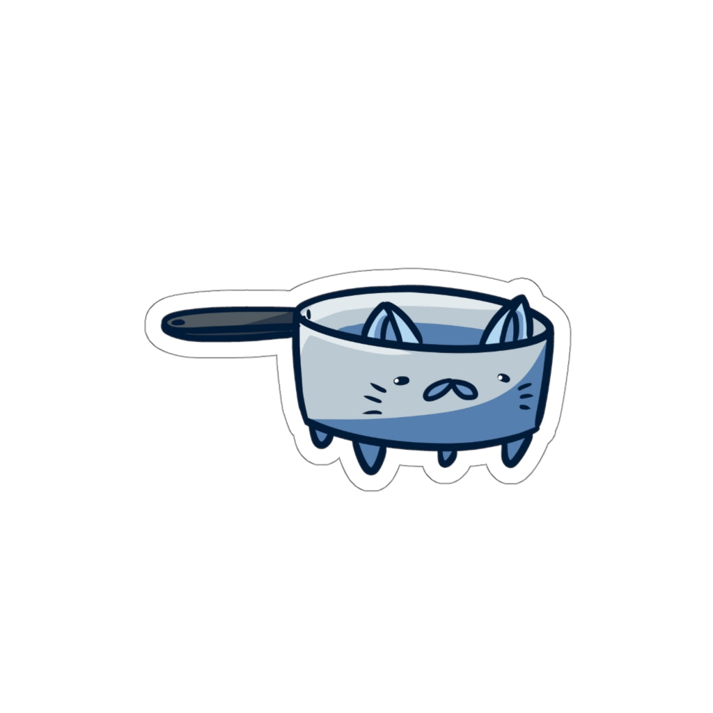 Pot Cat Die-Cut Sticker