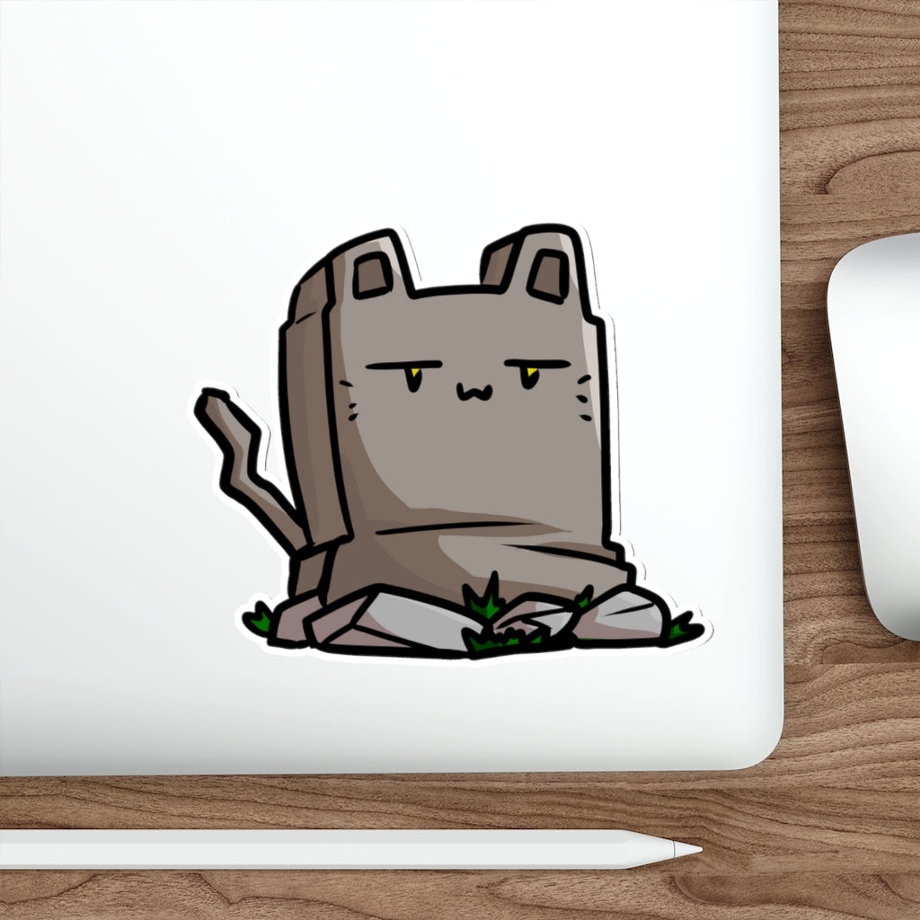 Tombstone Cat Die-Cut Sticker