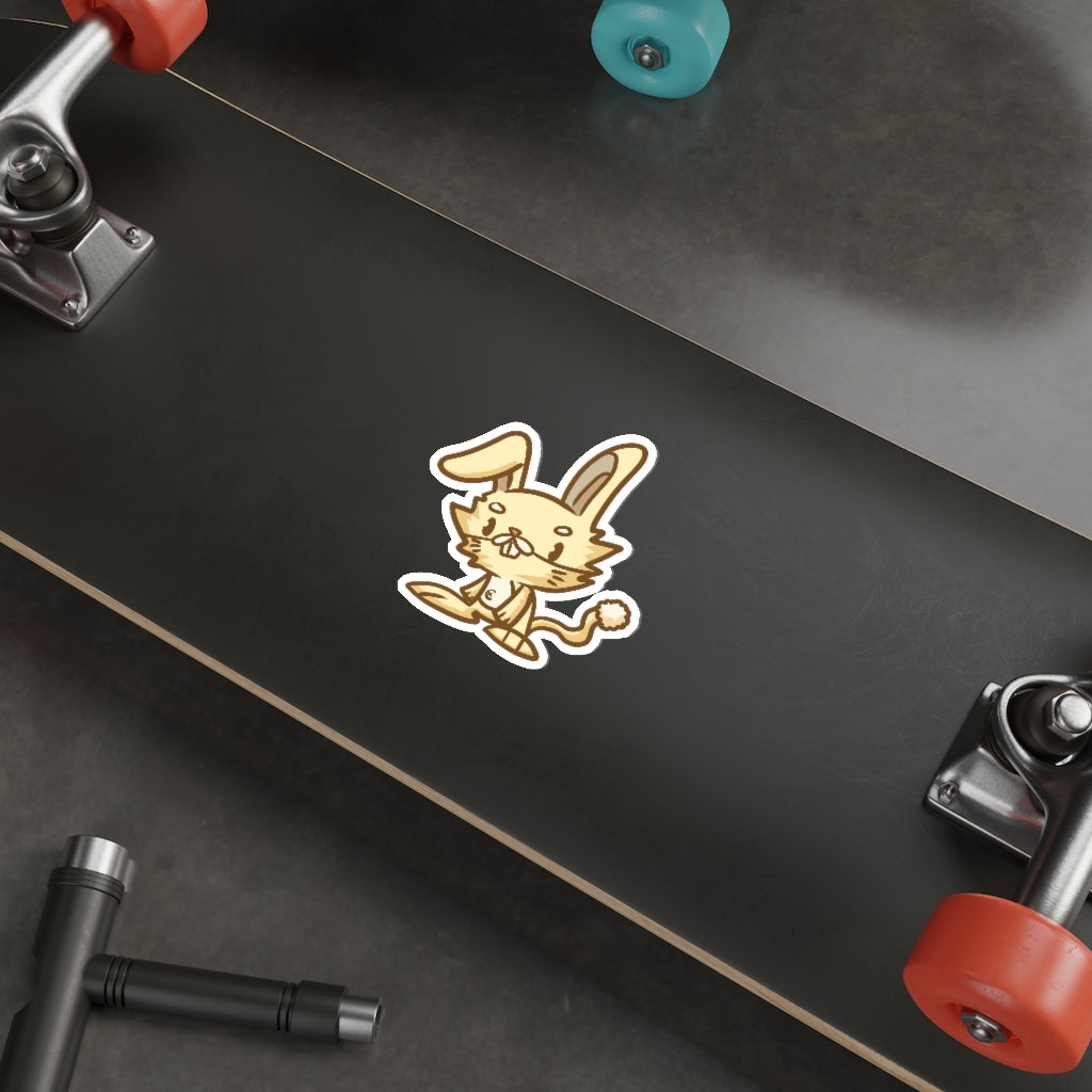 Rabbit Cat Die-Cut Sticker