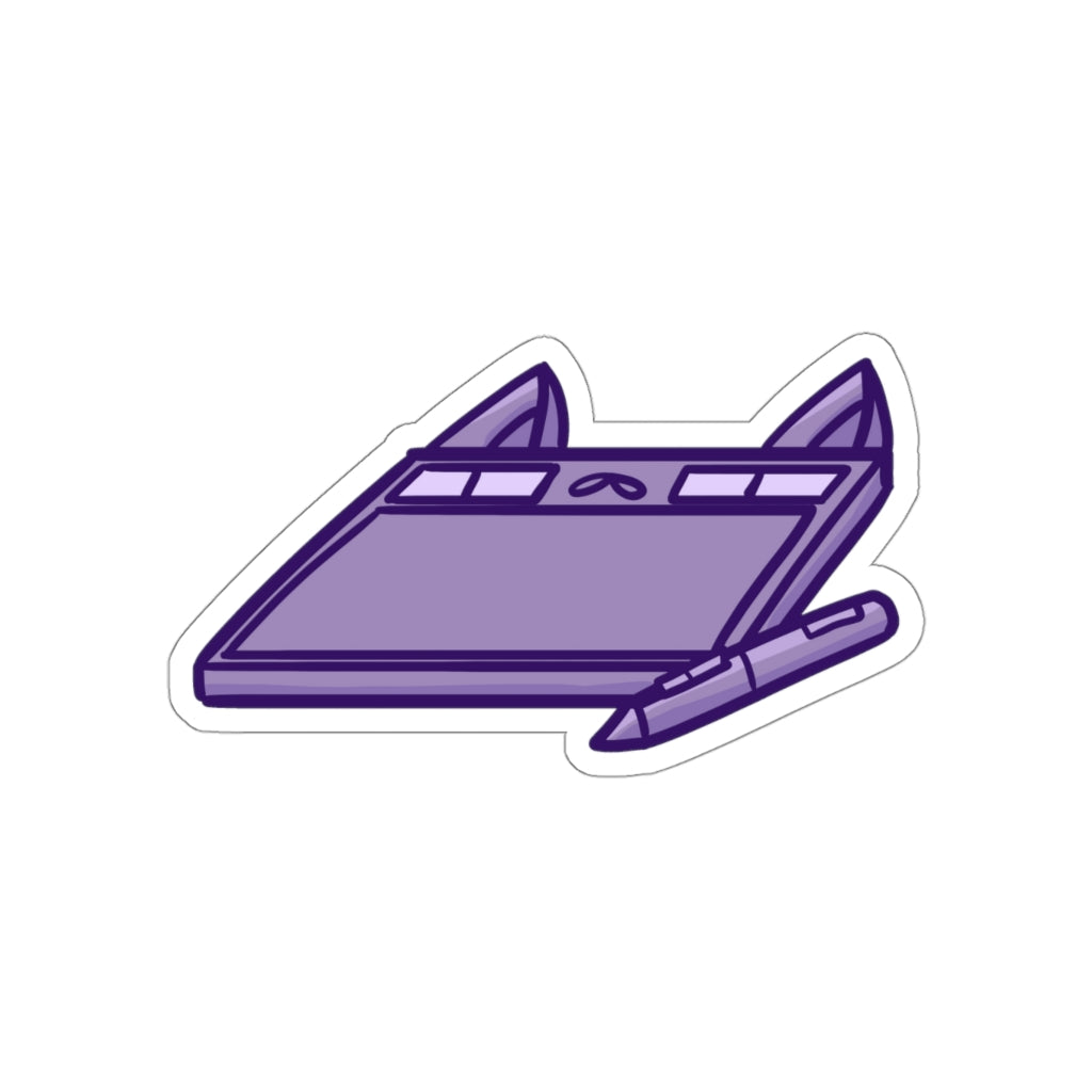 Drawing Tablet Cat Die-Cut Sticker