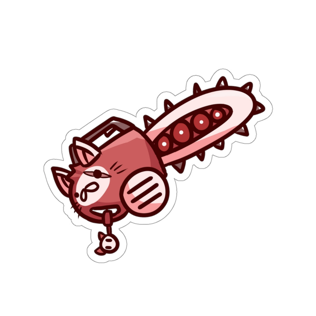 Chainsaw Cat Die-Cut Sticker