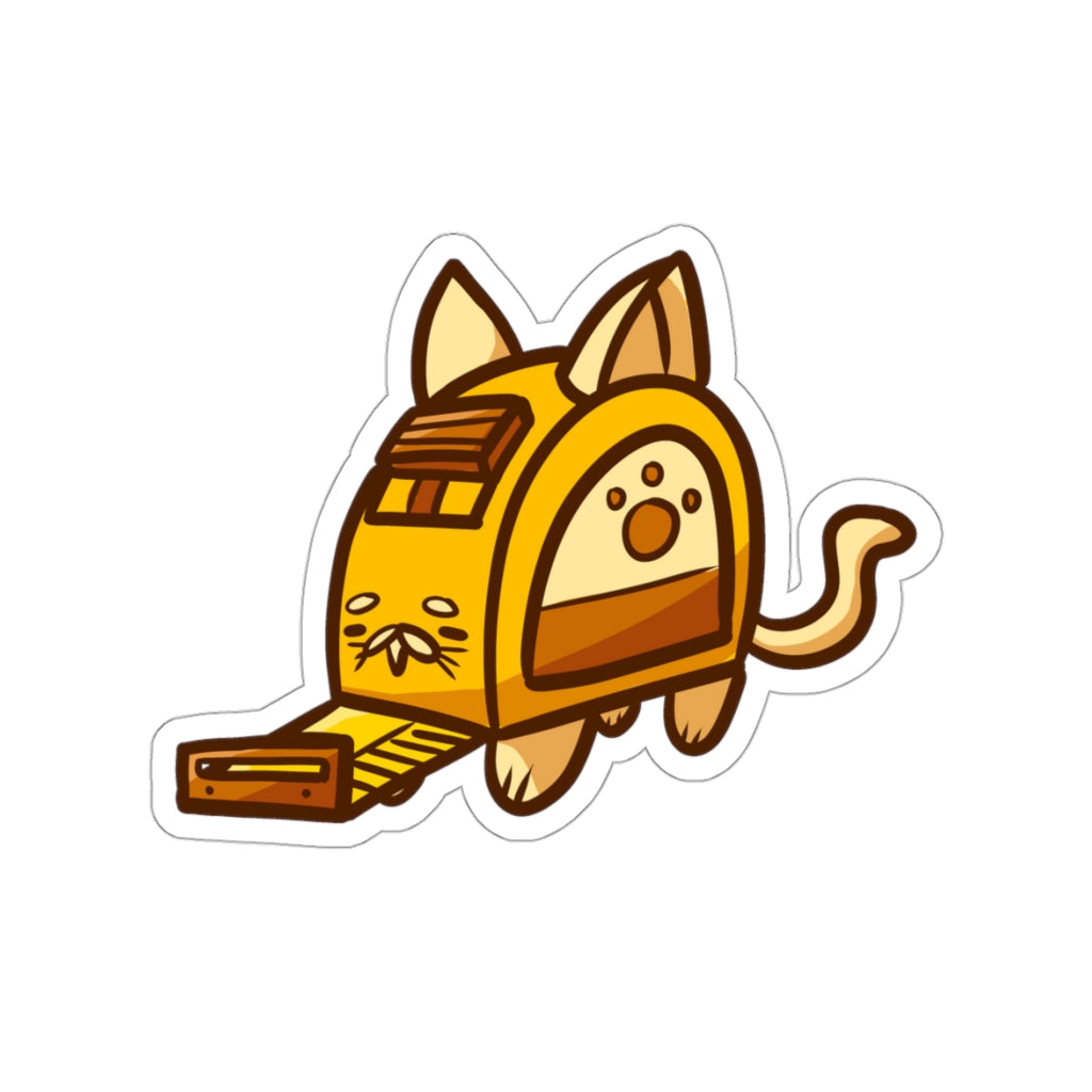 Tape Measure Cat Die-Cut Sticker