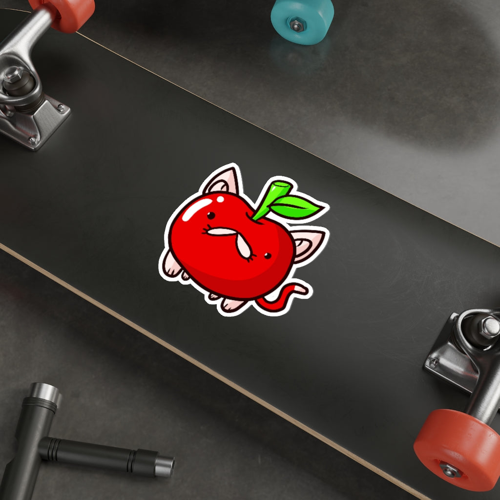 Apple Cat Die-Cut Sticker