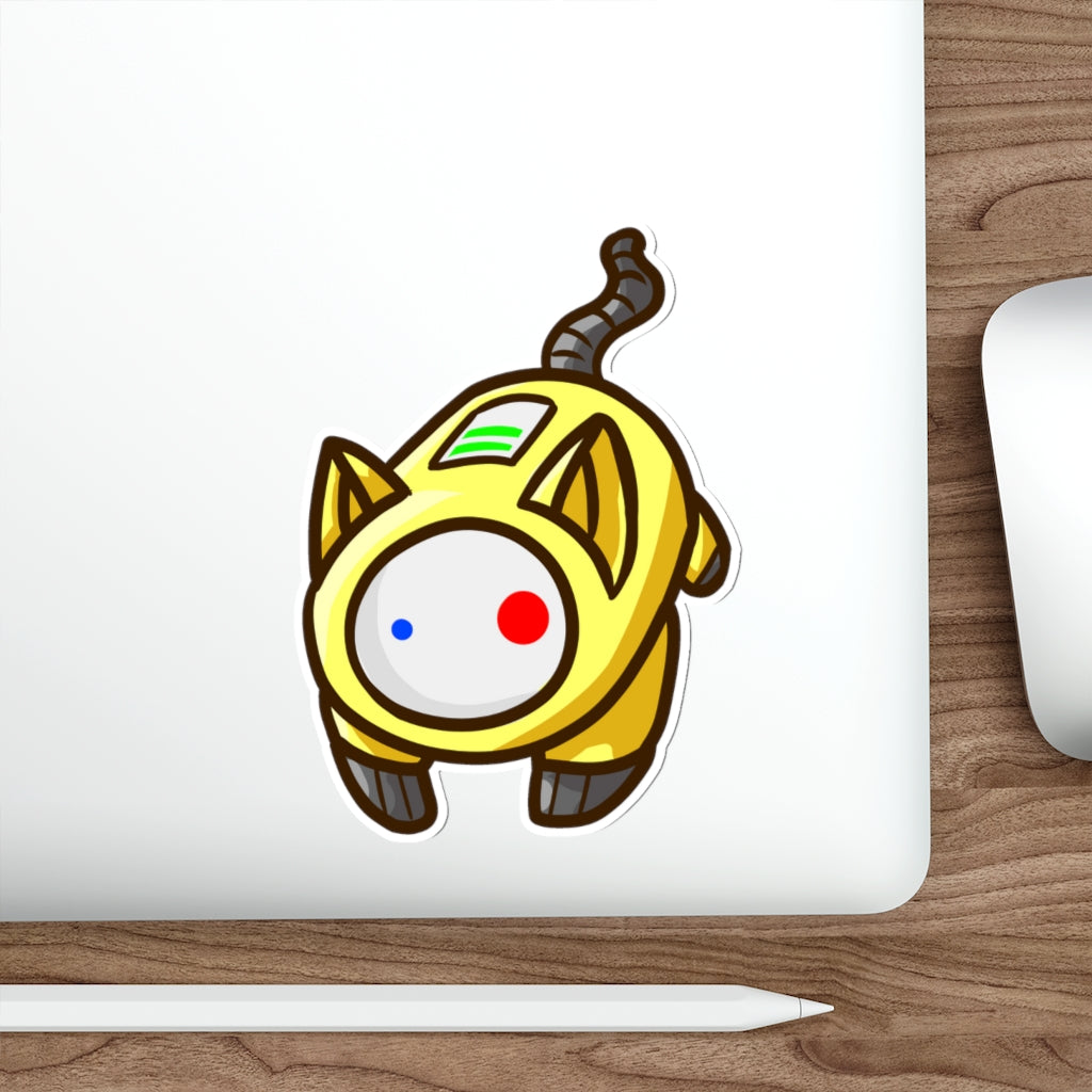 Battery Cat Die-Cut Sticker