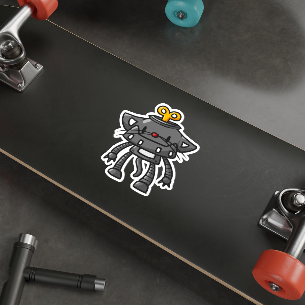 Windup Cat Die-Cut Sticker