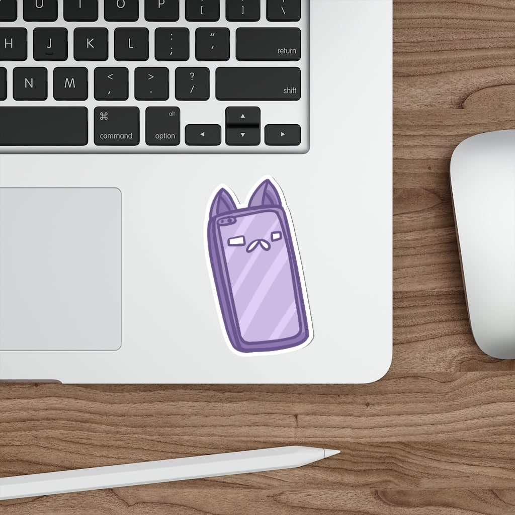 Phone Cat Die-Cut Sticker