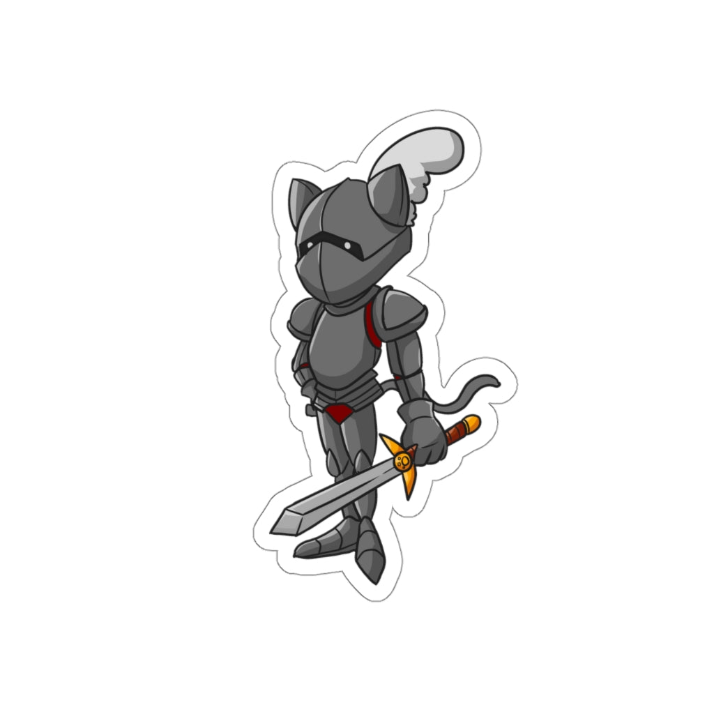 Knight Cat Die-Cut Sticker
