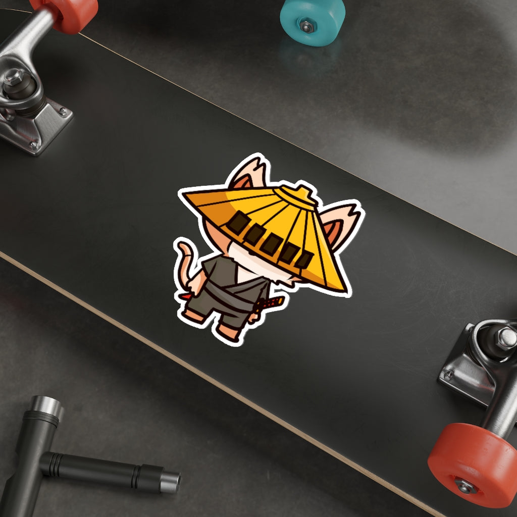 Goshi Samurai Cat Die-Cut Sticker