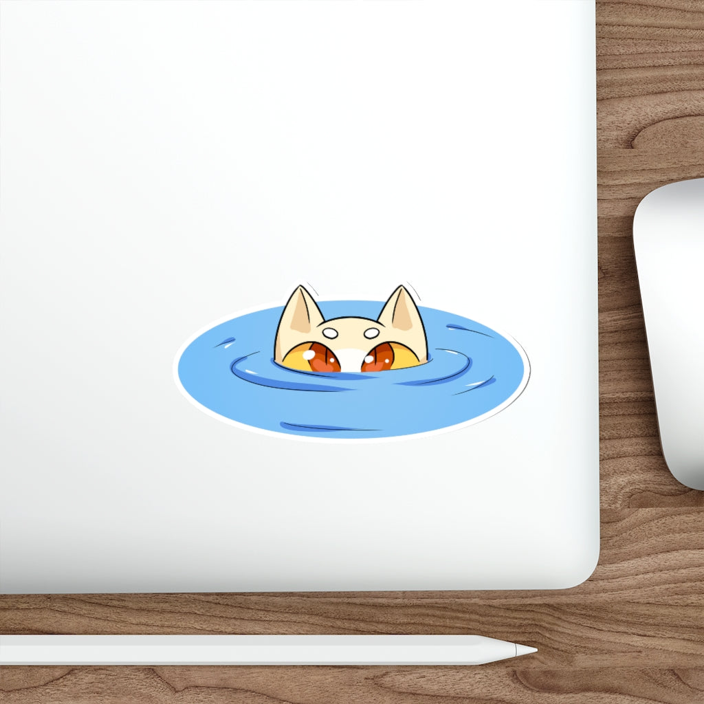 Water Cat Die-Cut Sticker