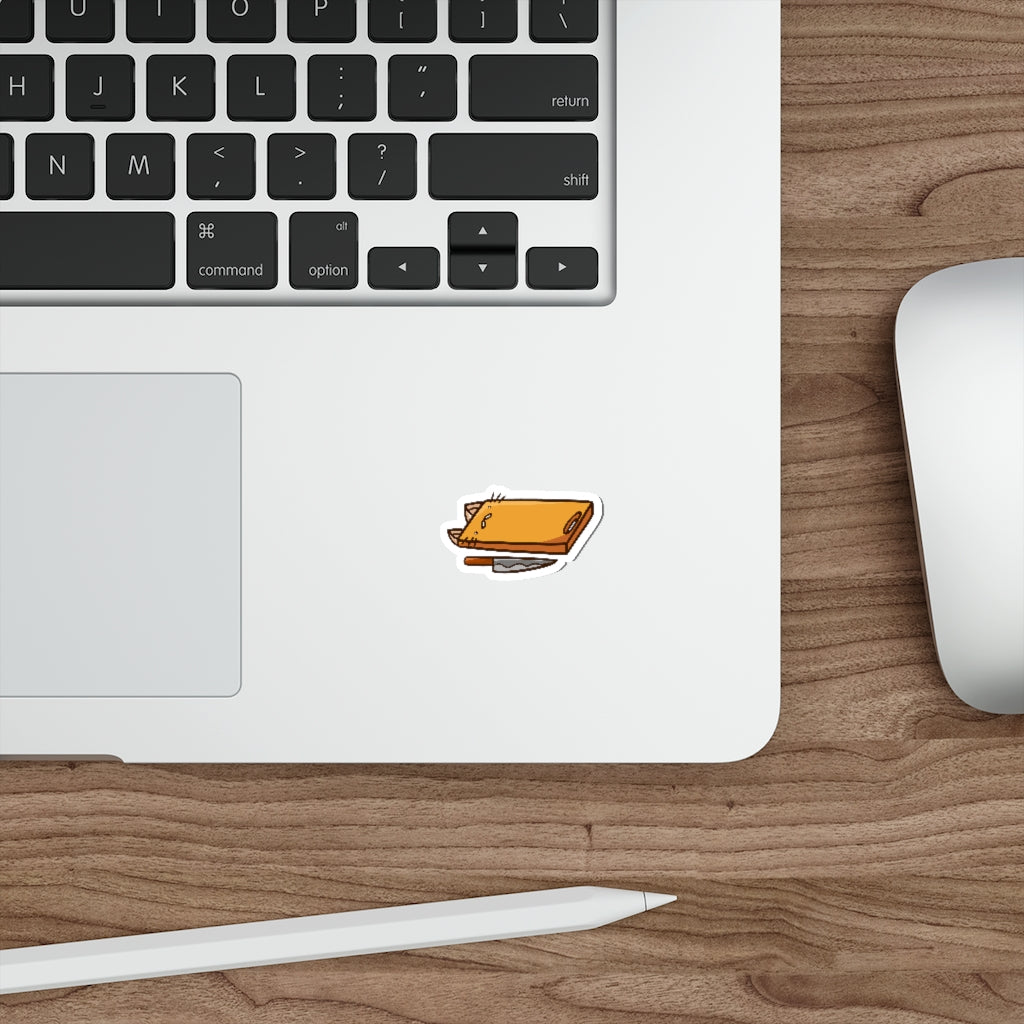 Cutting Board Cat Die-Cut Sticker