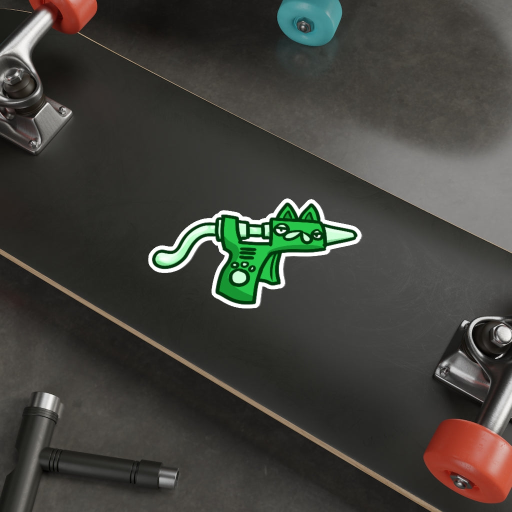 Glue Gun Cat Die-Cut Sticker