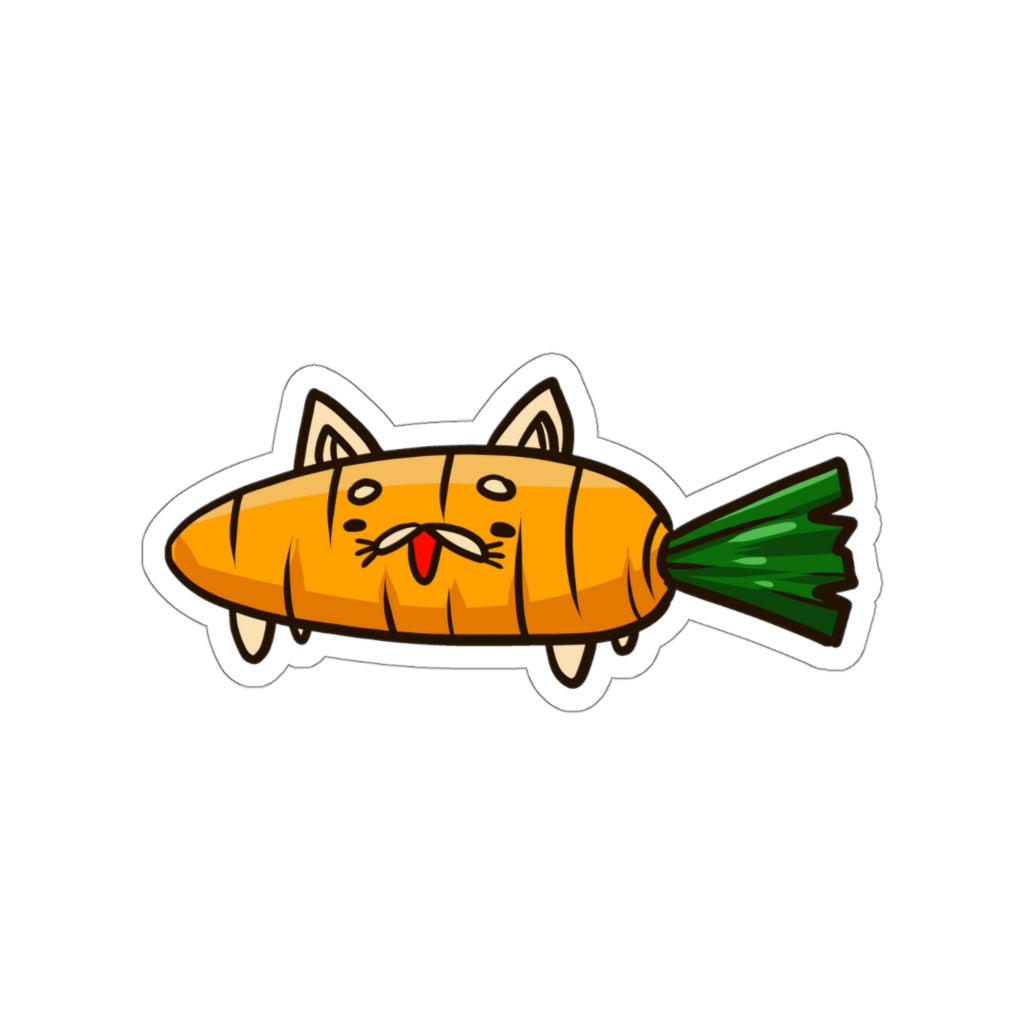 Carrot Cat Die-Cut Sticker