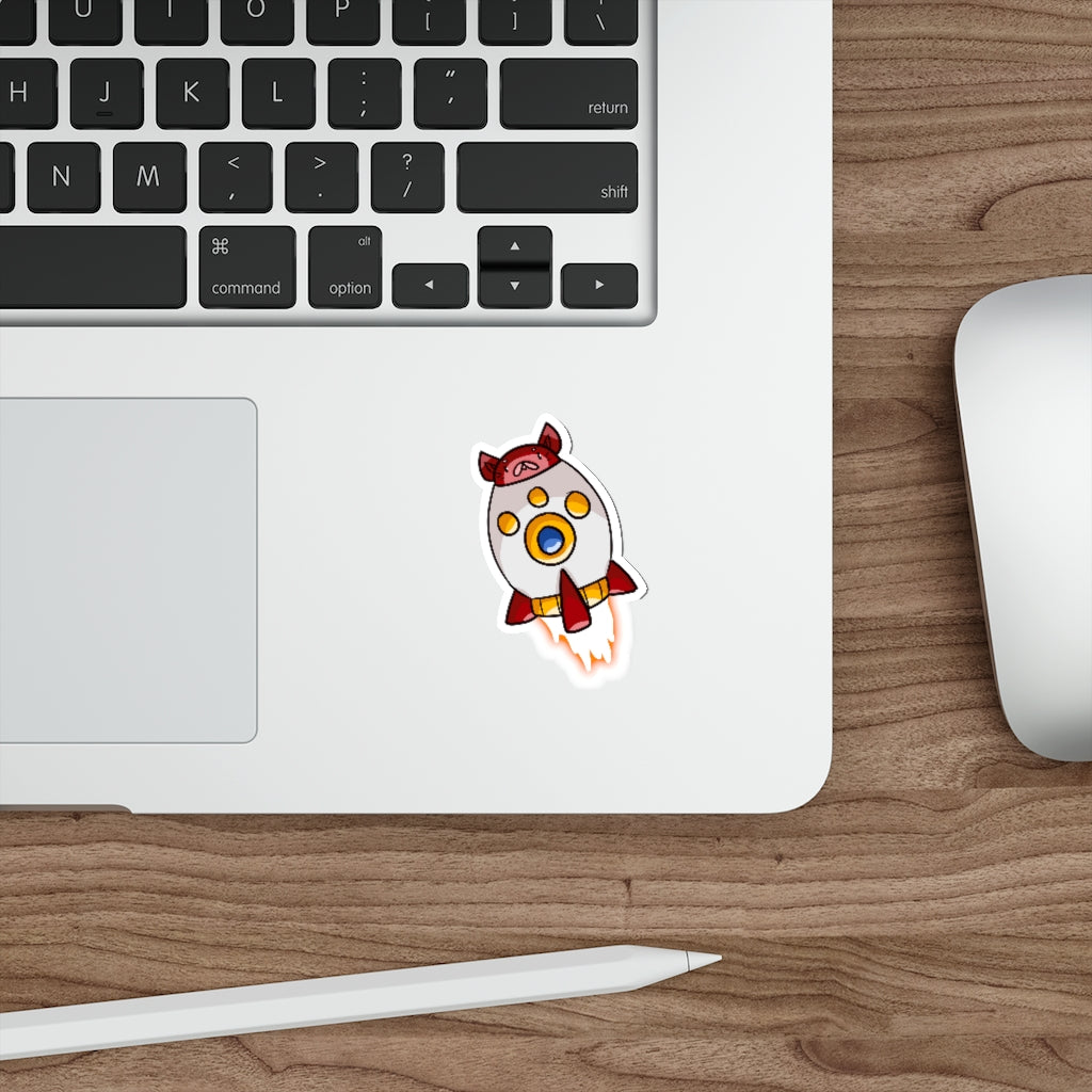 Rocket Cat Die-Cut Sticker