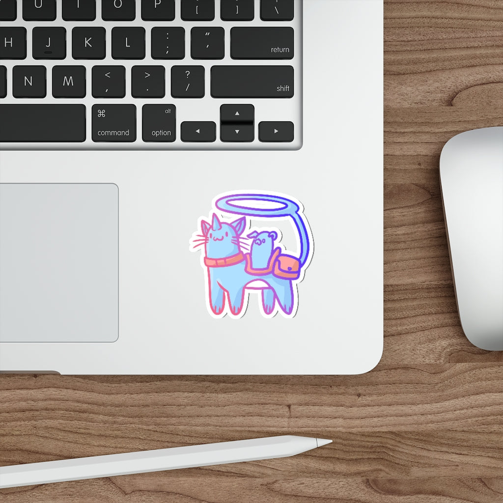 Magical Adventure Cat Die-Cut Sticker