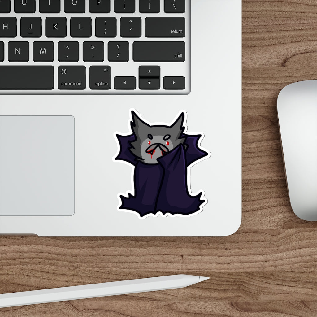 Vampire Cat Die-Cut Sticker