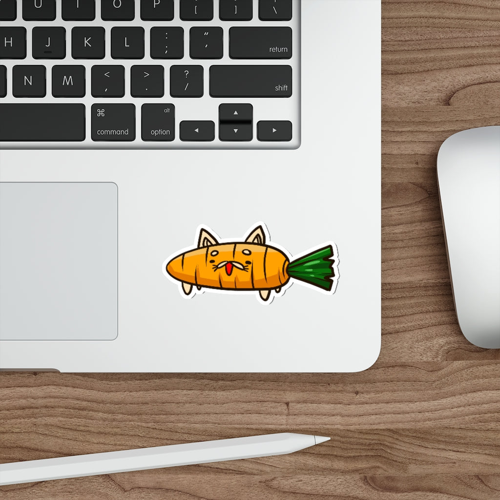 Carrot Cat Die-Cut Sticker