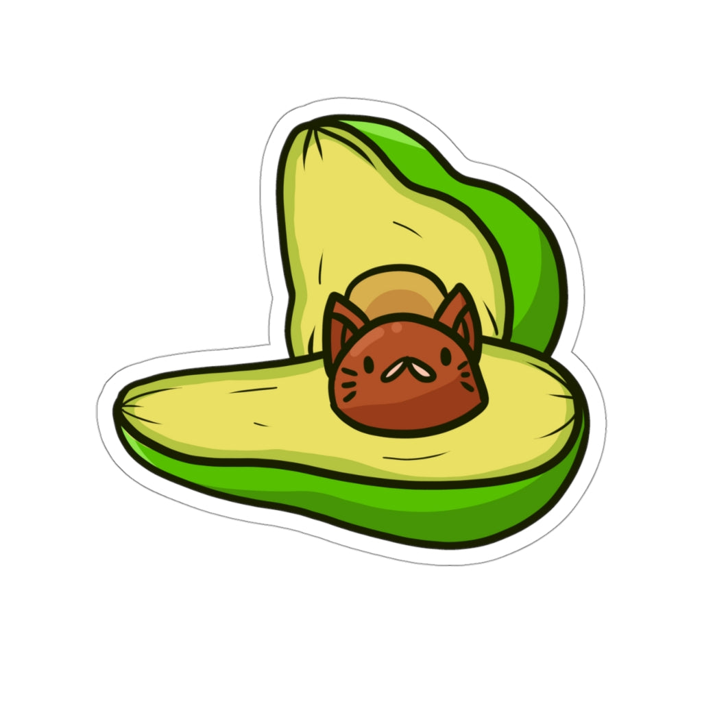 Avocado Cat Die-Cut Sticker