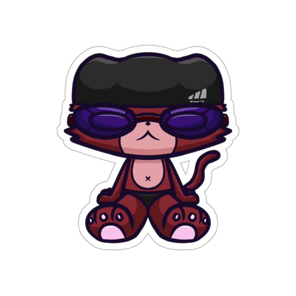 Swimmer Cat Die-Cut Sticker