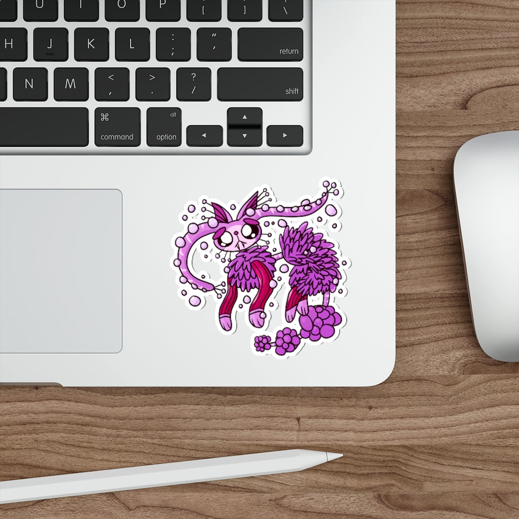 Suction Cup Cat Die-Cut Sticker