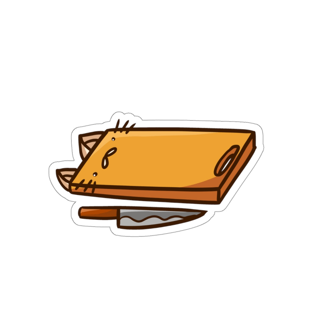 Cutting Board Cat Die-Cut Sticker
