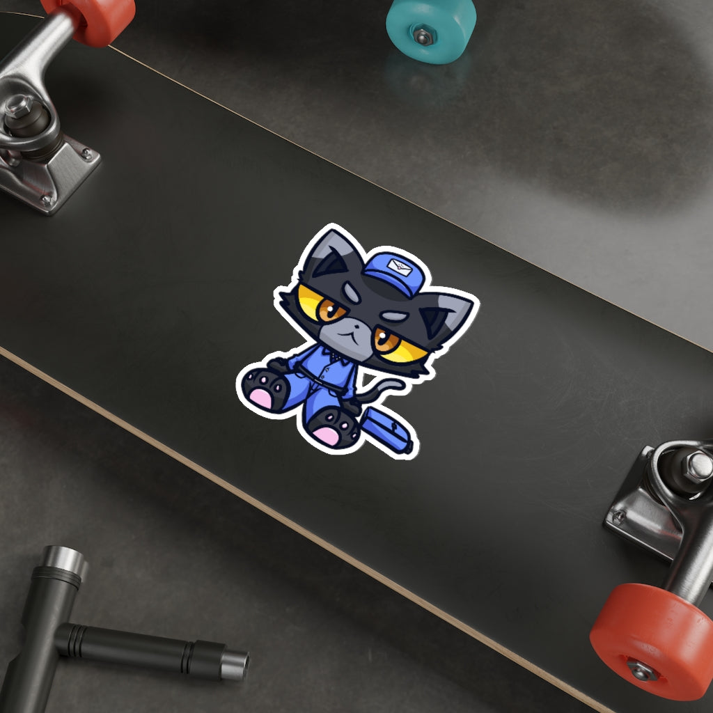 Mailman Cat Die-Cut Sticker