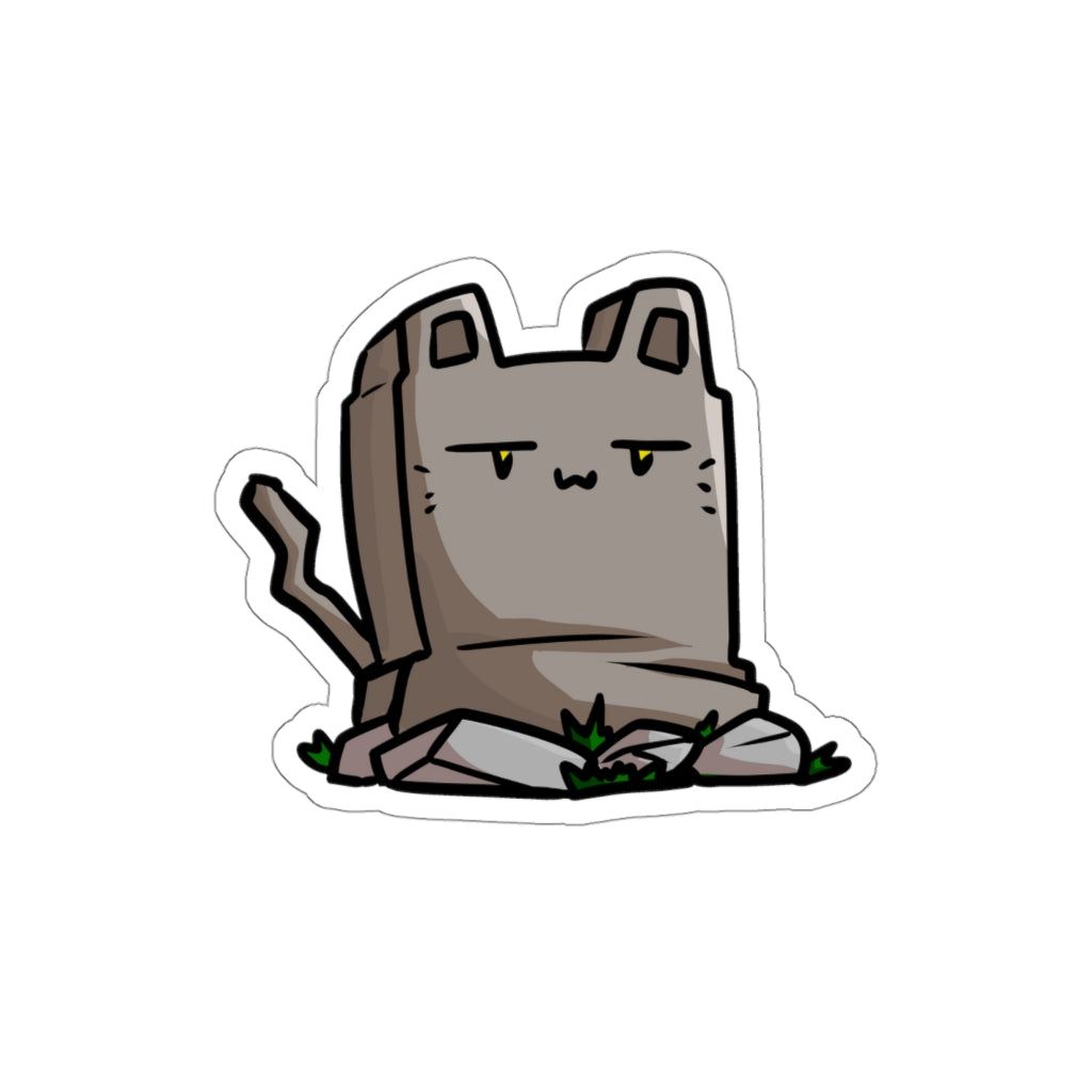 Tombstone Cat Die-Cut Sticker