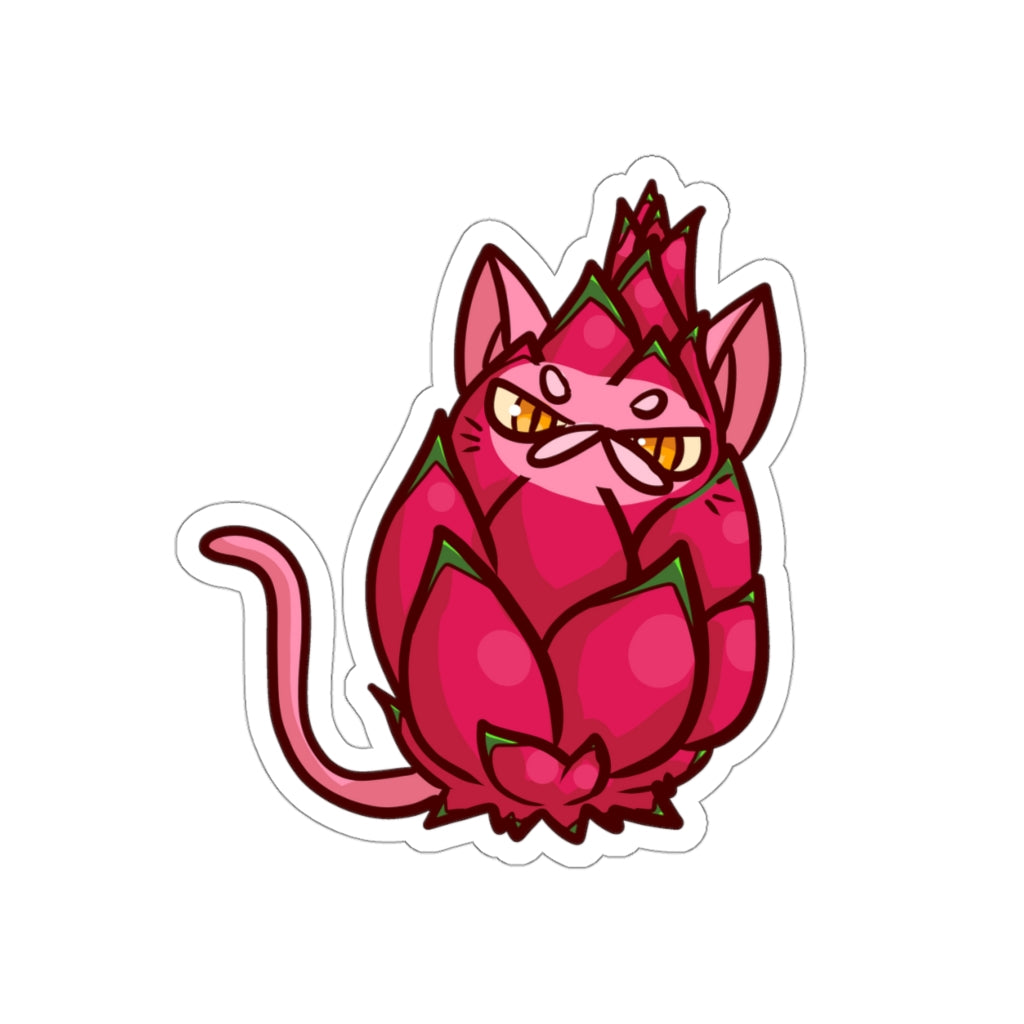 Dragon Fruit Cat Die-Cut Sticker