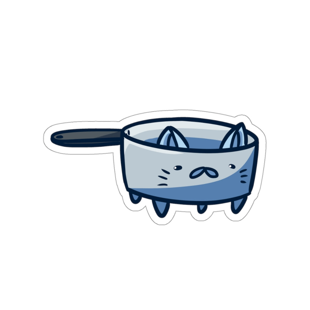 Pot Cat Die-Cut Sticker