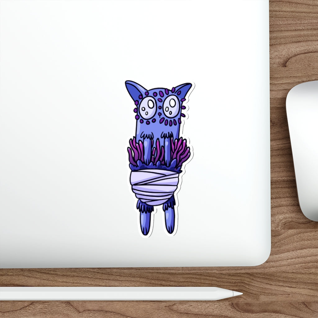 Anemone Cat Die-Cut Sticker