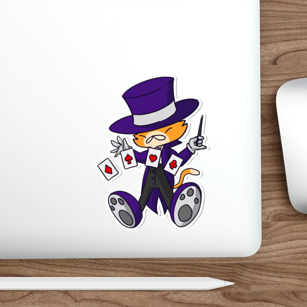 Magician Cat Die-Cut Sticker