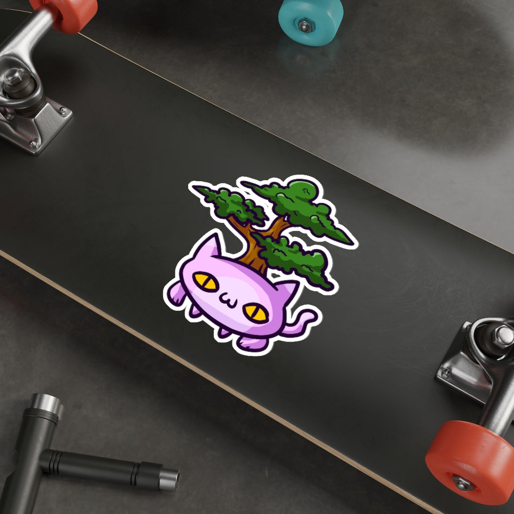 Bonsai Cat Die-Cut Sticker