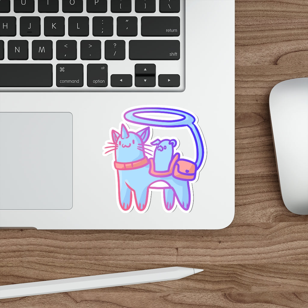Magical Adventure Cat Die-Cut Sticker