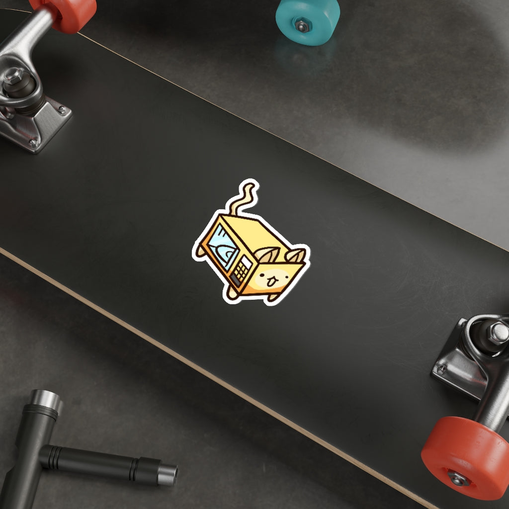 Microwave Cat Die-Cut Sticker