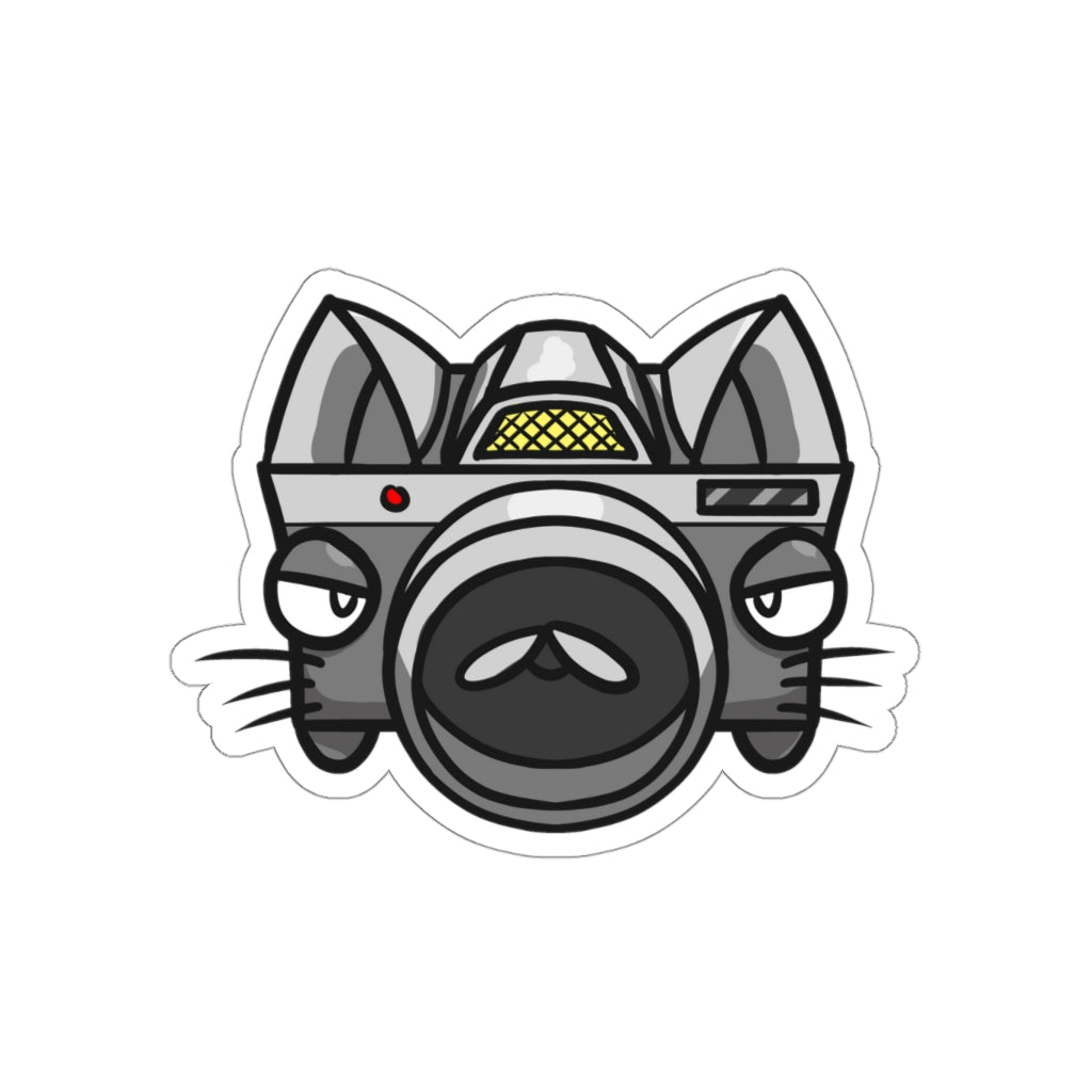 Camera Cat Die-Cut Sticker
