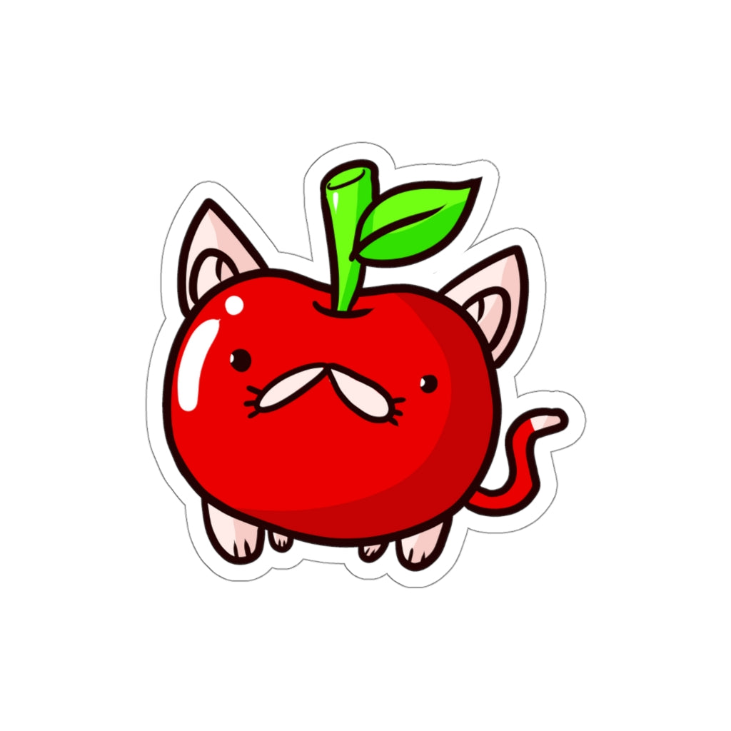 Apple Cat Die-Cut Sticker