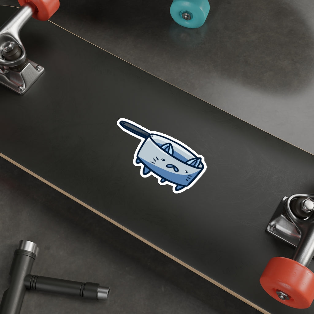 Pot Cat Die-Cut Sticker
