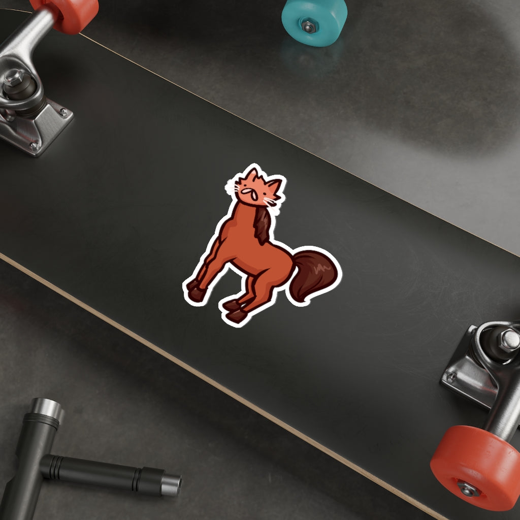Horse Cat Die-Cut Sticker