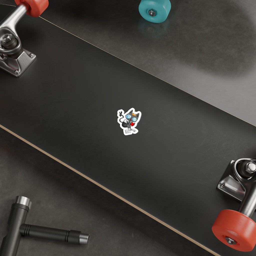 Academic Cat Die-Cut Sticker