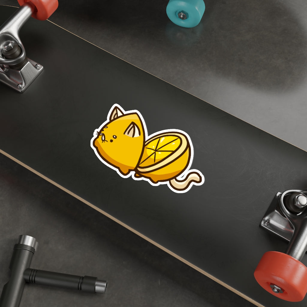 Lemon Cat Die-Cut Sticker