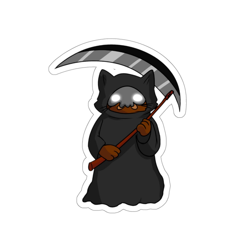 Grim Reaper Cat Die-Cut Sticker