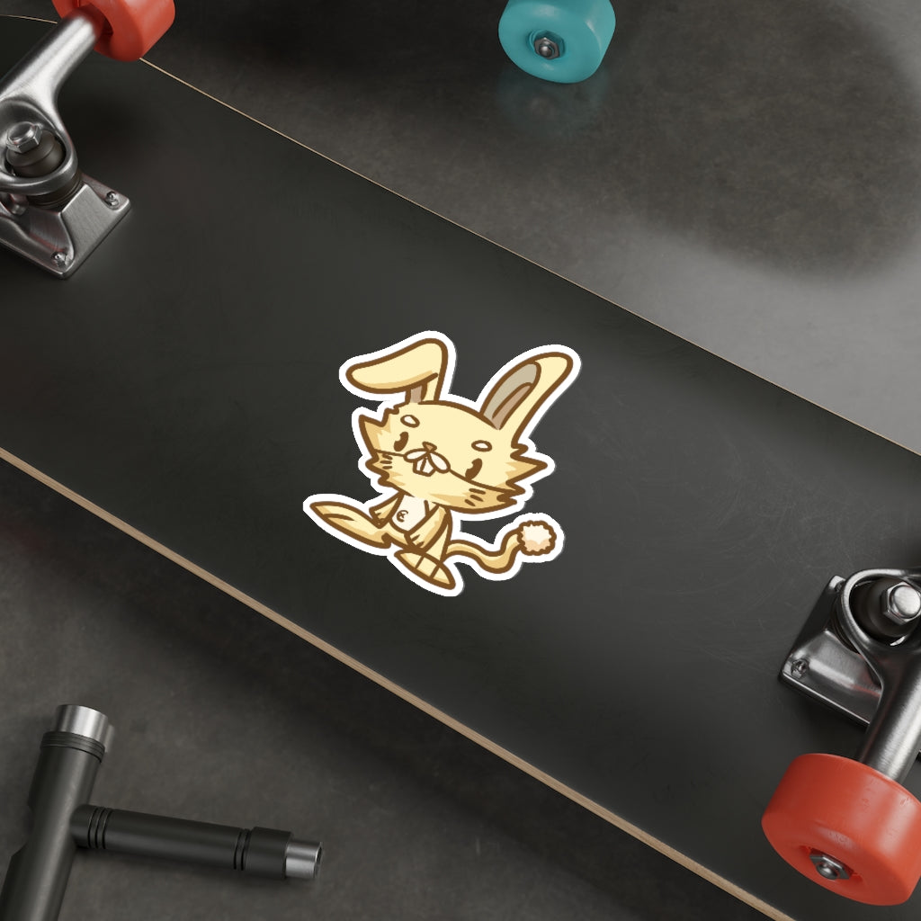 Rabbit Cat Die-Cut Sticker