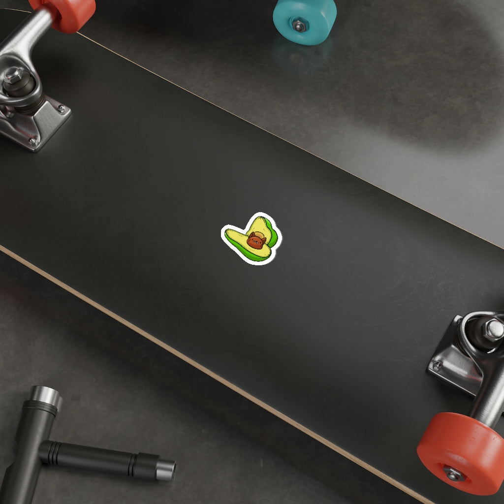 Avocado Cat Die-Cut Sticker