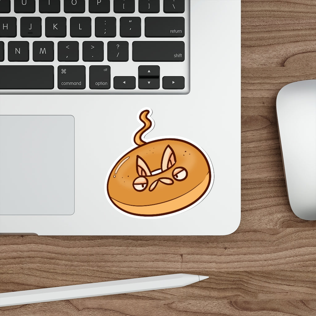 Bagel Cat Die-Cut Sticker